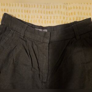 Abercrombie Wide Leg Black Linen Pants